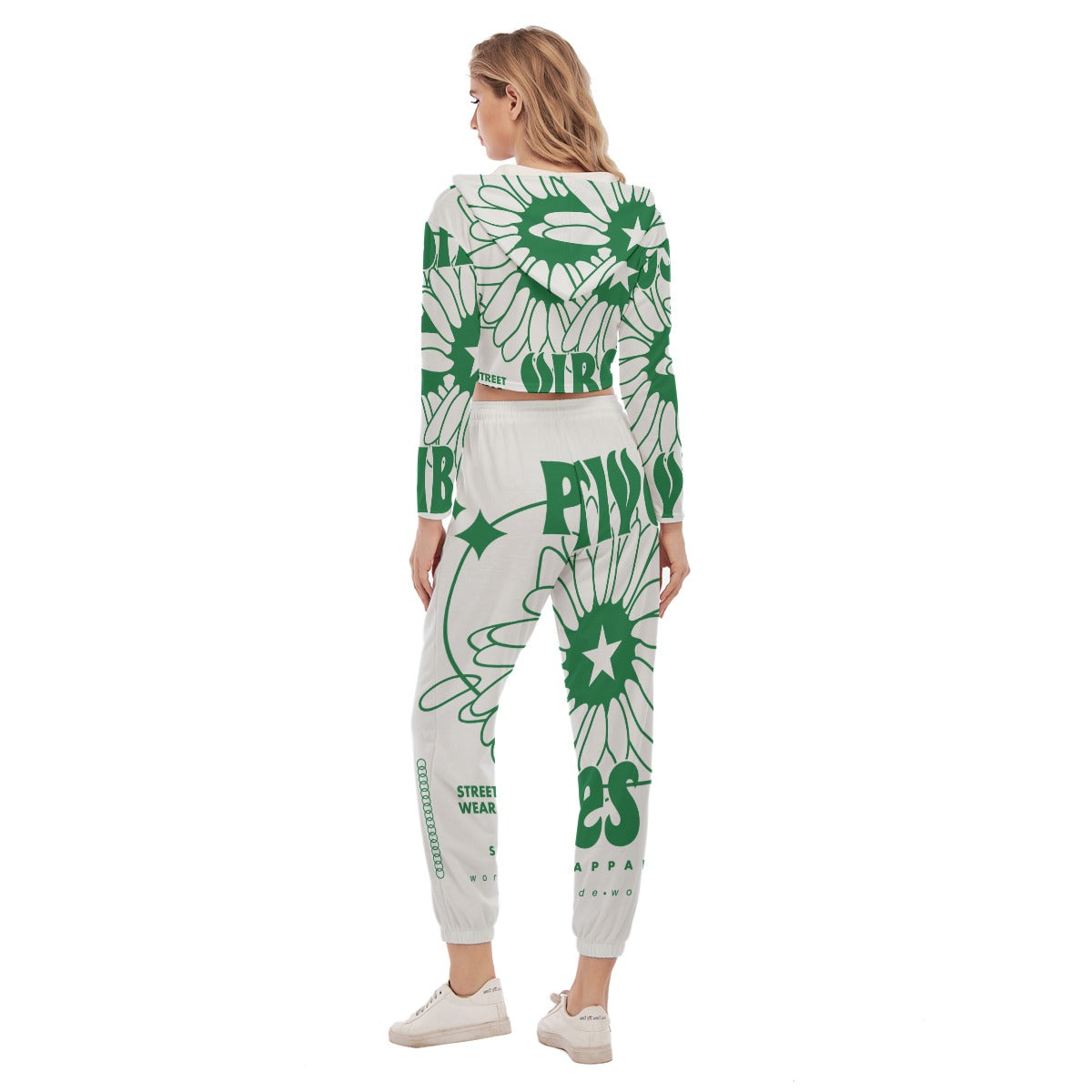 All-Over Print Women's Crop Hoodie Sports Set