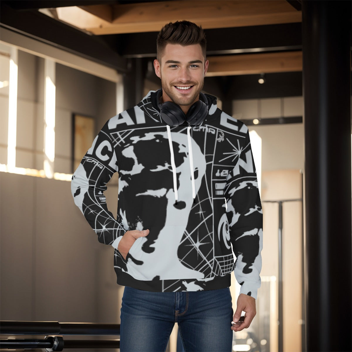 All-Over Print Men's Pullover Hoodie