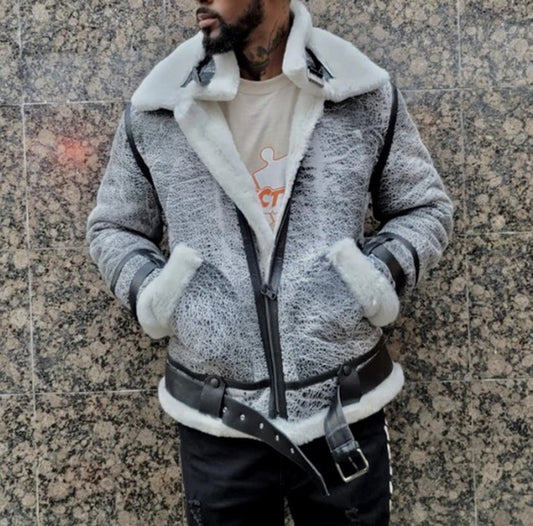 Off-white Big  Teddy Lined Fur Collar